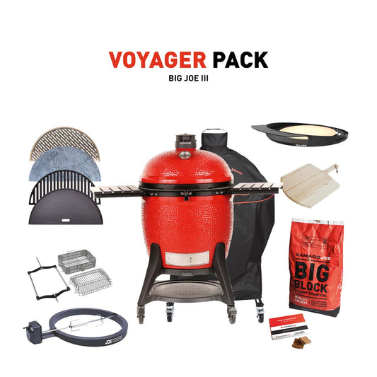 Kamado Joe Big Joe III Charcoal Grill With Voyager Pack